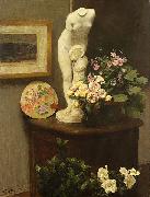 Henri Fantin-Latour Flores e Objectos Diversos oil